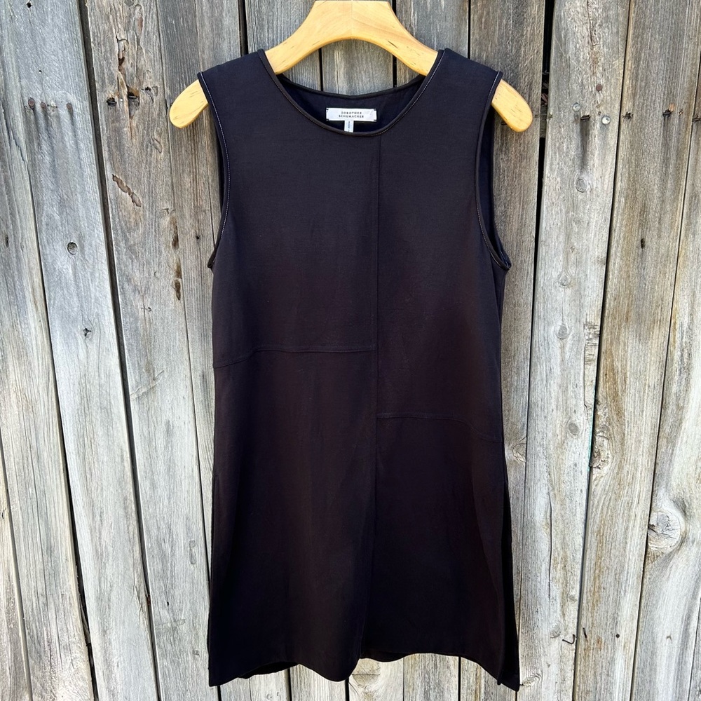 Dorothee Schumacher Sleeveless Tunic Top Cotton Stretch Navy Blue S